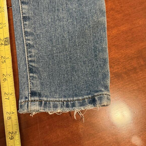 Joe's Jeans High Rise Skinny Ankle Siyeh Blue Distressed Hem Stretch Jeans 26 - Picture 11 of 14